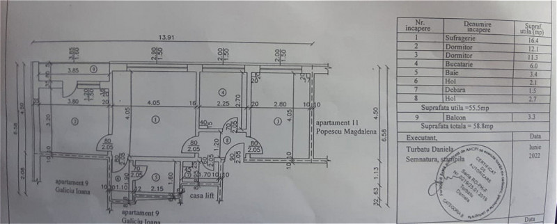 Ap 3 cam cf 1 semidec, et 2/9, Republicii- Mega Image