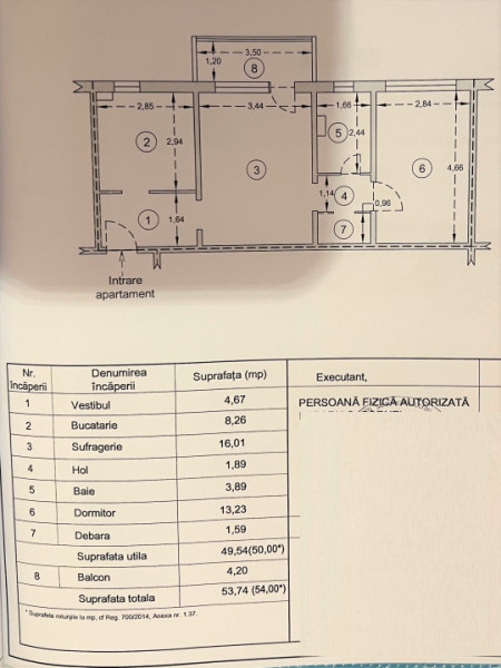 Ap 2 cam conf 1 A semidec, et 4/4, Nord-Gageni, bl beton