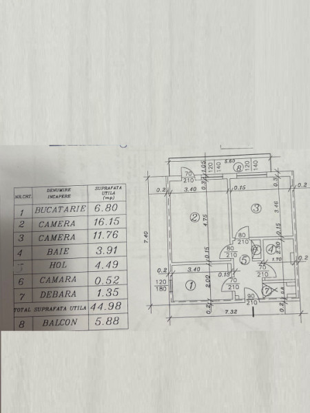 Ap 2 cam conf 1 dec, et 2/4 - cubulet, bl beton,  Nord- Complex Mare