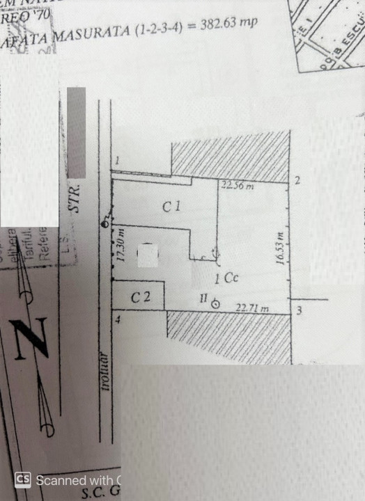 Ultracentral -Gh Doja, teren  384 mp, deschidere 17, 30 ml