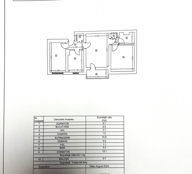 Ap 3 cam conf 1 semidec, et 4/4, Nord-Cameliei- Complex Mare
