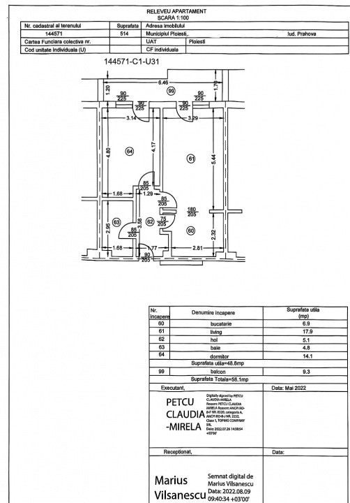 Apartament 2 camere, etaj 2/9, Bulevardul Bucuresti