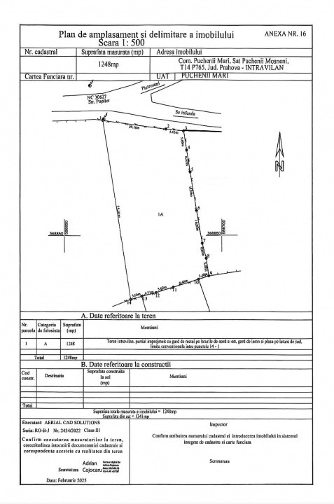 Teren intravilan de vânzare – 1.248 mp – Puchenii Moșneni, Puchenii Mari