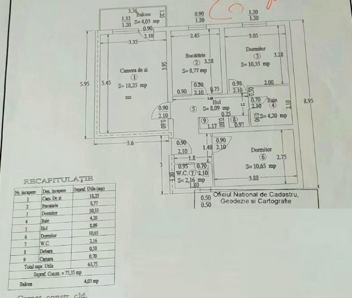 Ap 3 cam conf 1 A dec, et 2/3, Pleasa Refractare, 2 gr sanitare